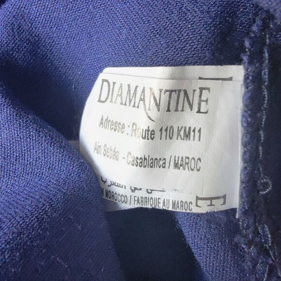 diama ntine premium womens embroidered tunic top size M chinese button knot boho - Picture 9 of 9